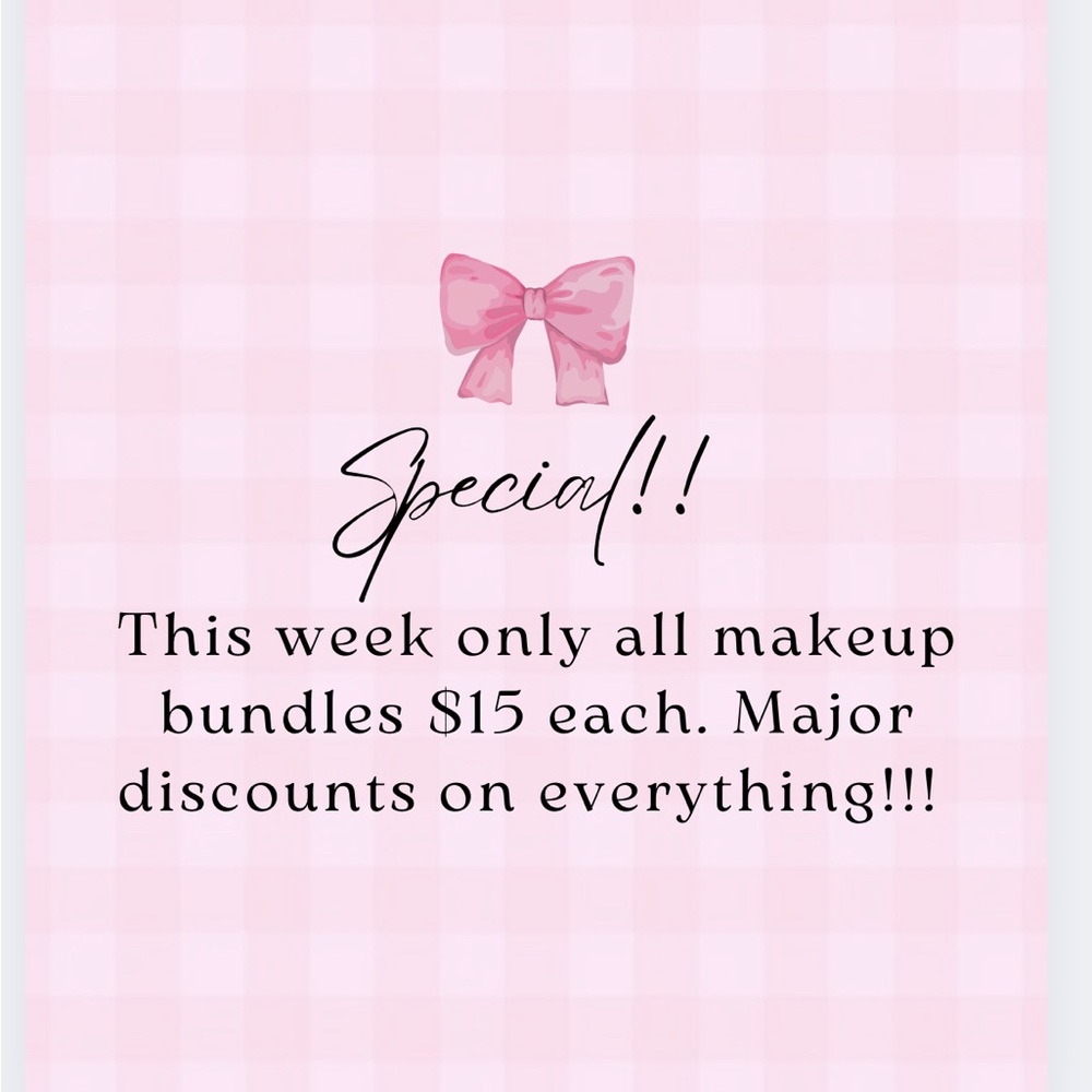 Pink Bow Makeup Bundle Promotion